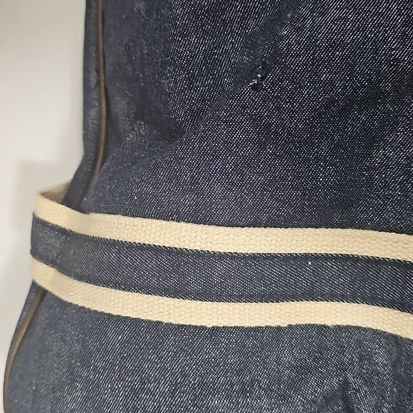 Bath&Body Works Tote Set Denim Tan Blue Organize Zippered Compartment Lined - Picture 10 of 14